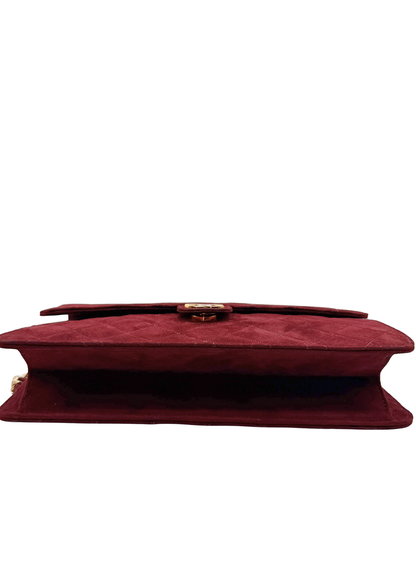 CHANEL SUEDE MATLASSÉ SINGLE FLAP BAG