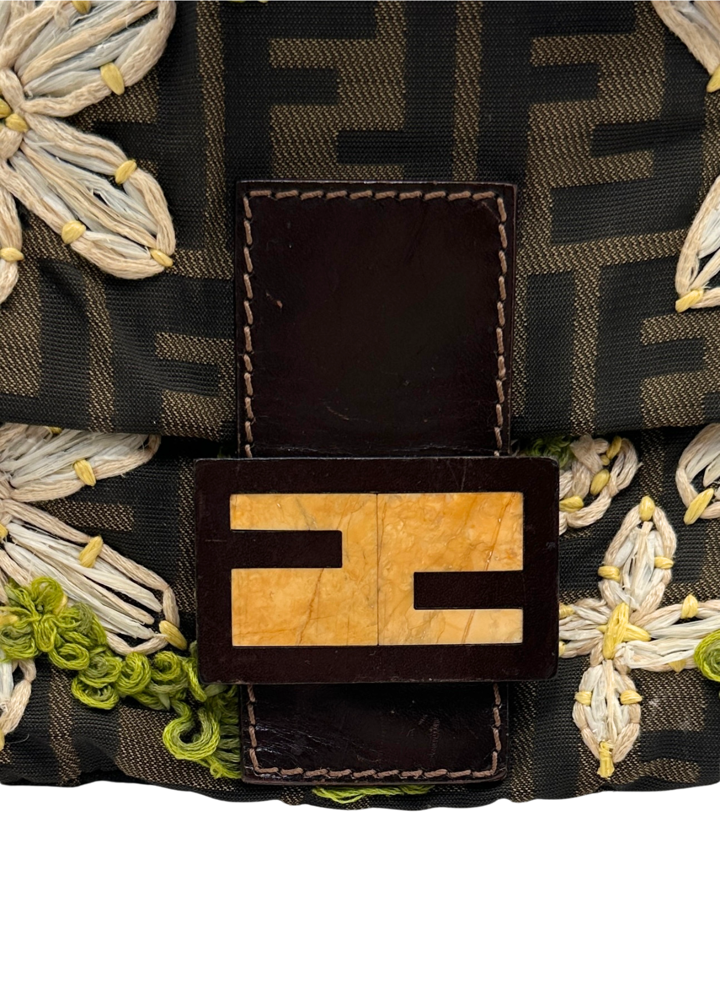 FENDI ZUCCA FLOWER BAGUETTE