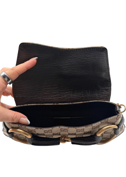RARE GUCCI HORSEBIT SHOULDER BAG & CLUTCH