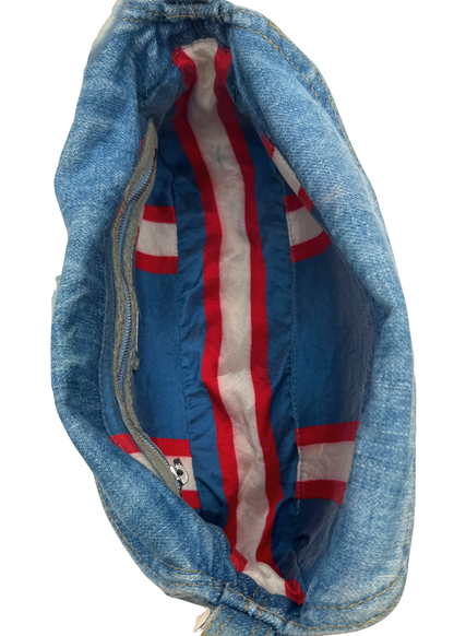 RARE FENDI DENIM & OSTRICH MAMA BAGUETTE