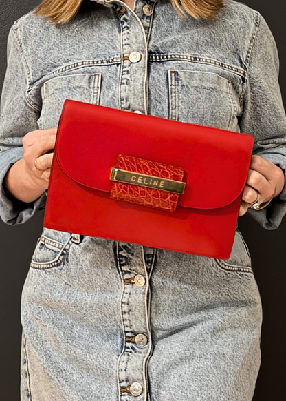 CELINE CROCODILE CLUTCH