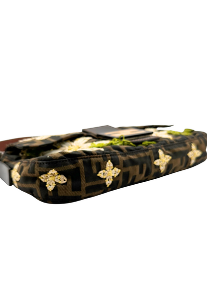 FENDI ZUCCA FLOWER BAGUETTE
