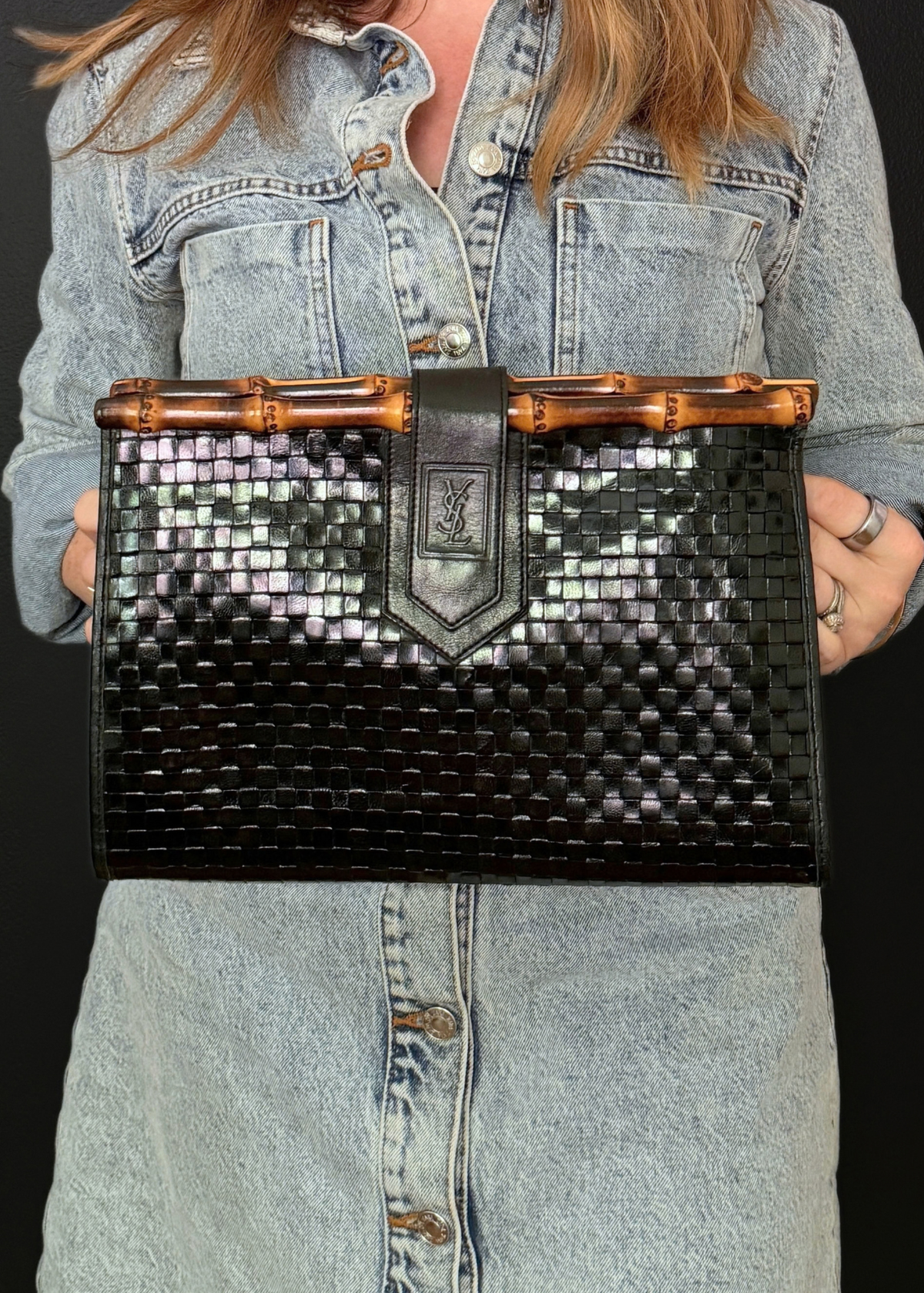 ULTRA-RARE YVES SAINT LAURENT BAMBOO CLUTCH