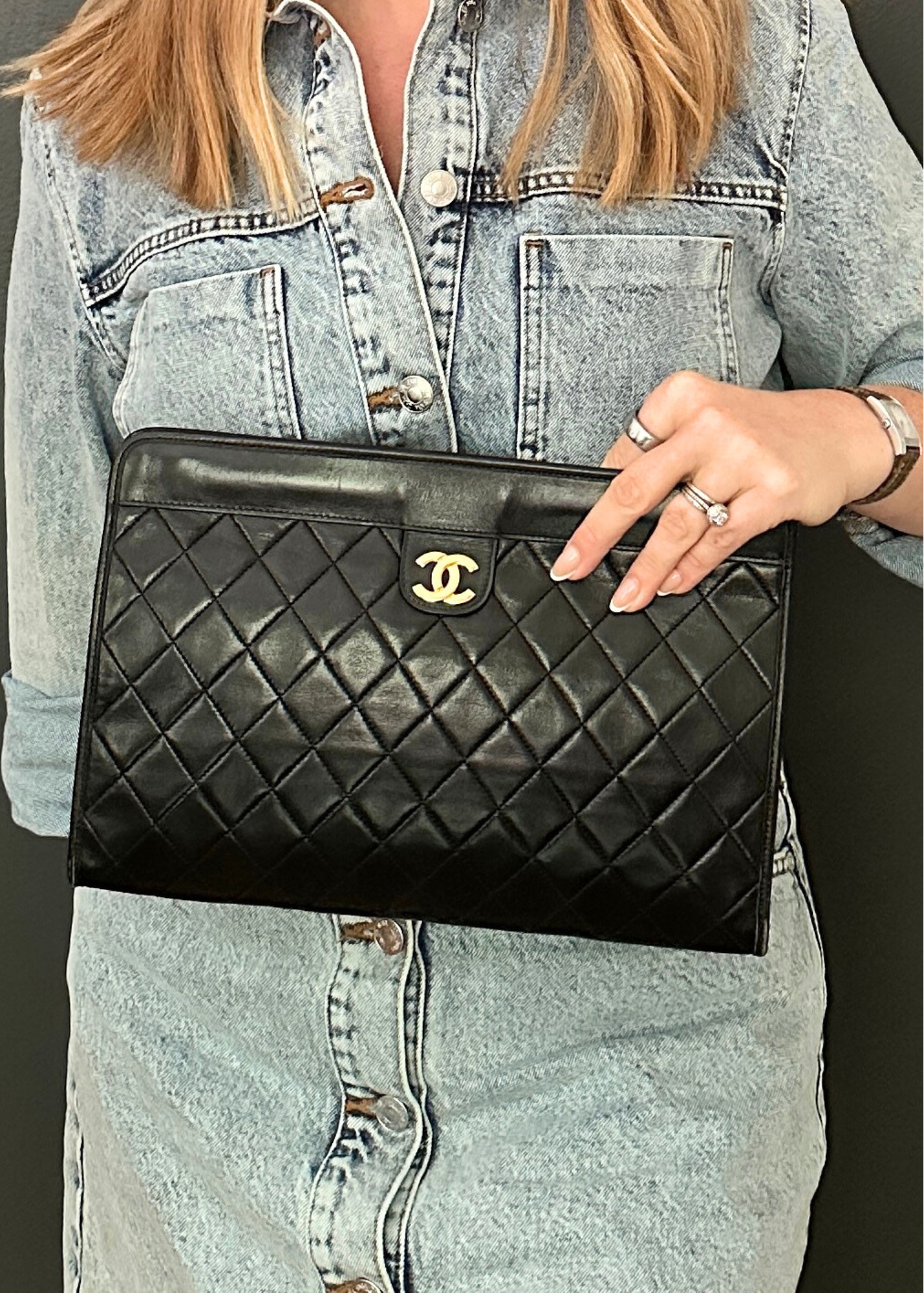 CHANEL MATELASSÉ CLUTCH