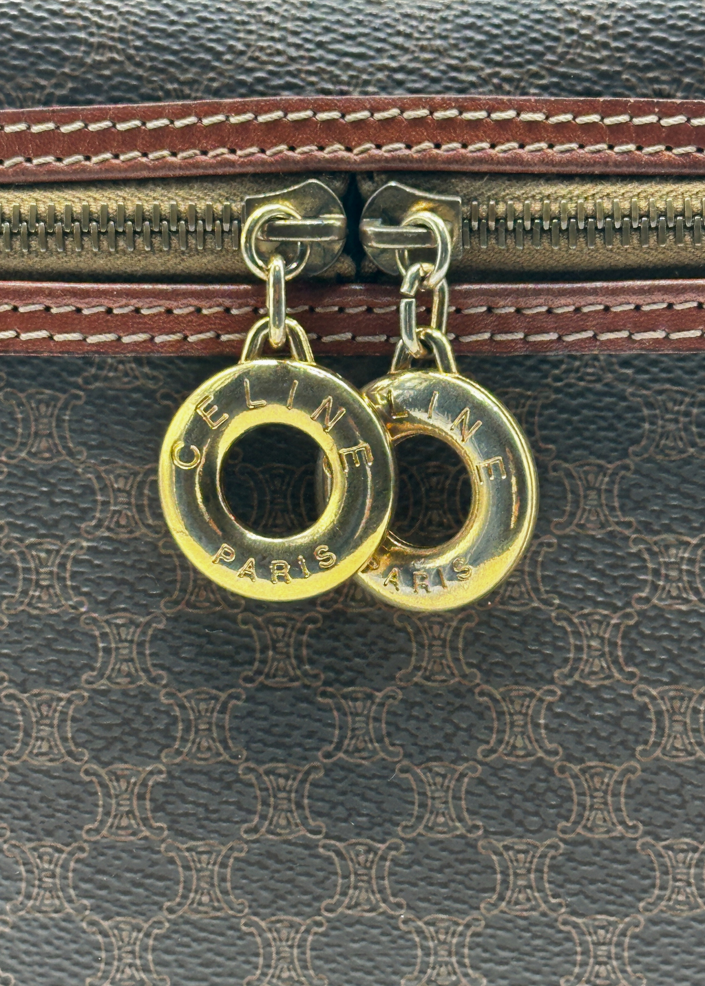 Gold vintage Celine zipper pulls