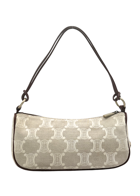 Celine vintage handbag with brown leather strap