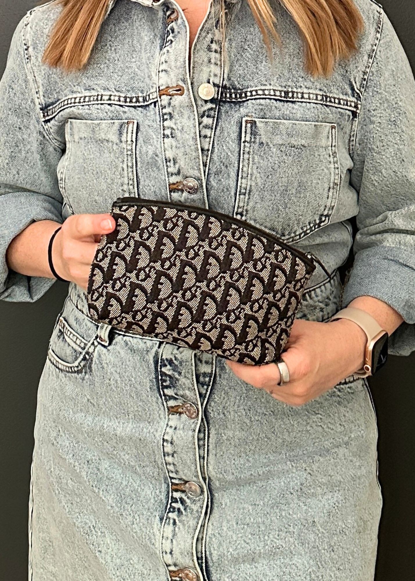 Christian Dior Navy Trotter Pouch