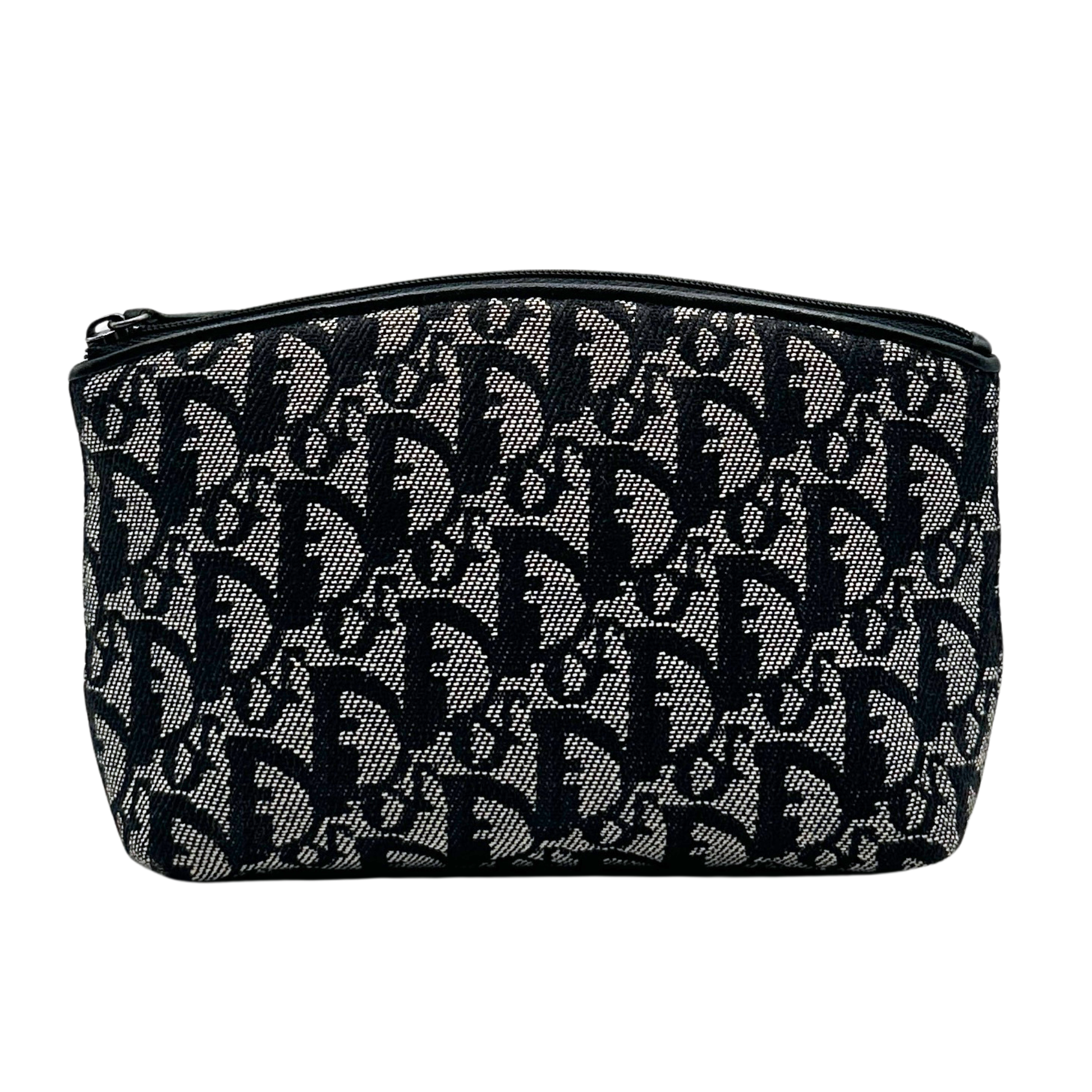 Navy Dior cosmetic bag pouch