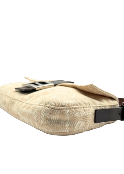 Fendi cream zucca baguette corner
