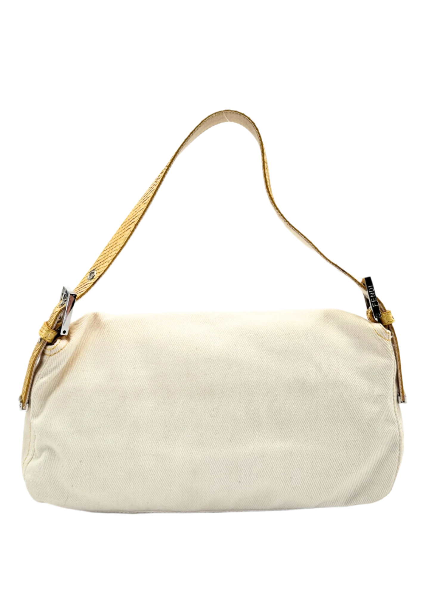 Vintage Fendi Python and Denim Baguette