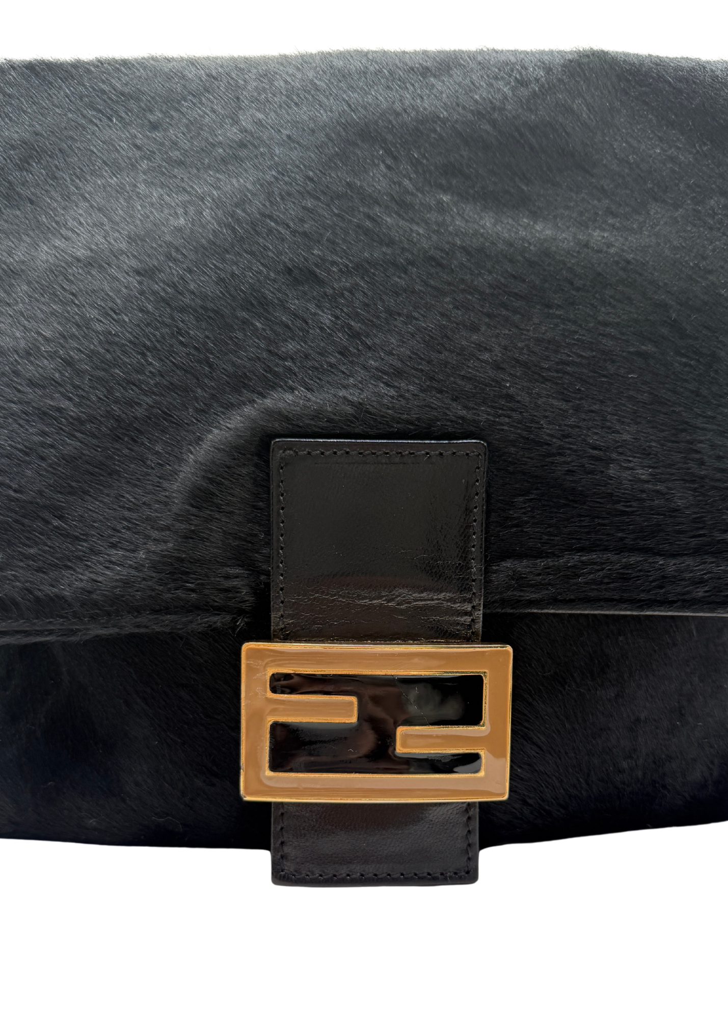 Vintage Fendi ponyhair baguette hardware