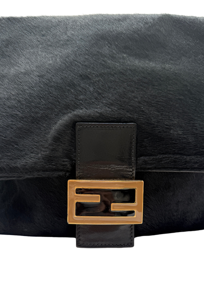 Vintage Fendi ponyhair baguette hardware