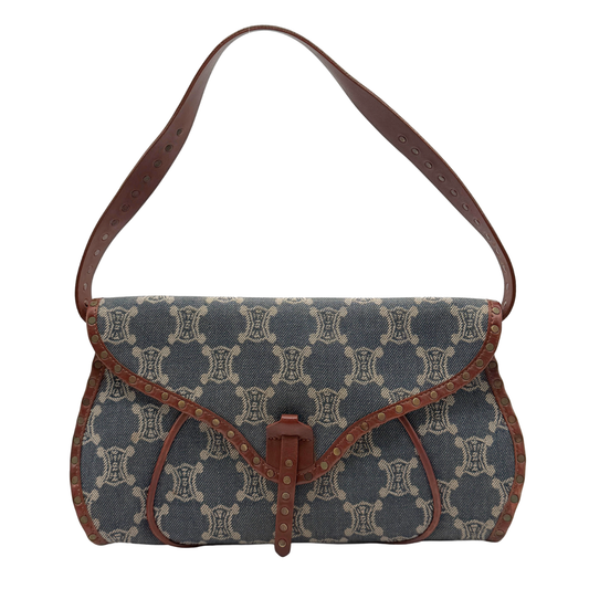 CELINE DENIM TRIOMPHE SHOULDER BAG