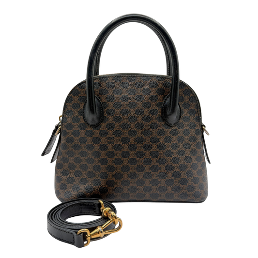 RARE CELINE MACADAM TOP HANDLE CROSSBODY BAG