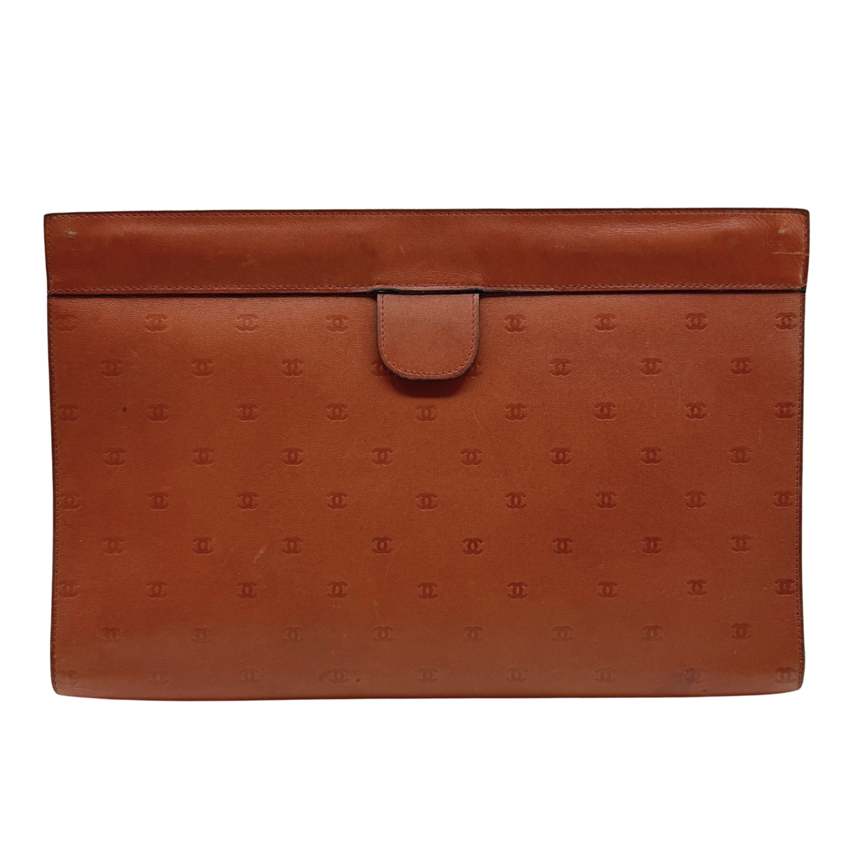 CHANEL CC EMBOSSED CLUTCH