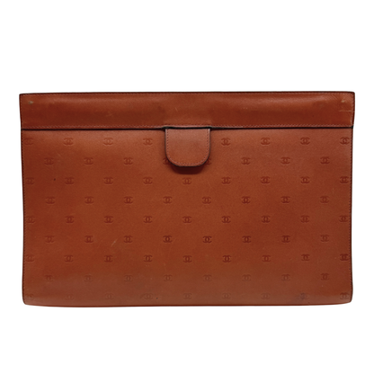 CHANEL CC EMBOSSED CLUTCH