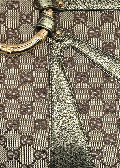 Gucci Monogram Bamboo Ring Bag