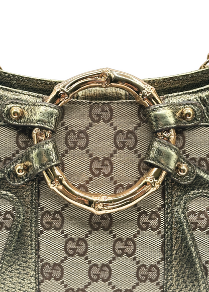 Gucci Monogram Bamboo Ring Bag