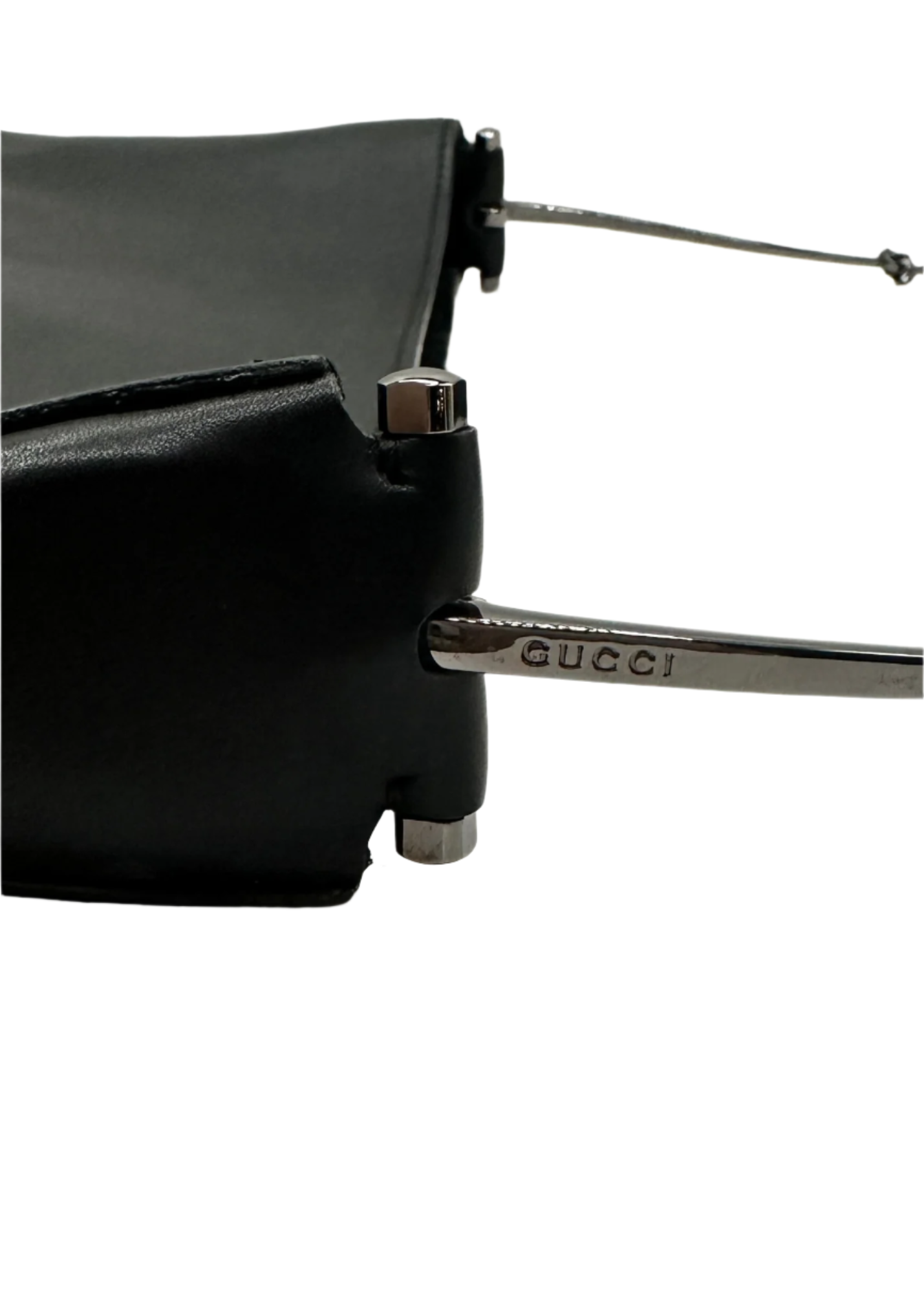 Gucci Black Leather Horsebit Shoulder Bag