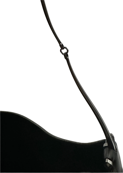 Gucci Black Leather Horsebit Shoulder Bag