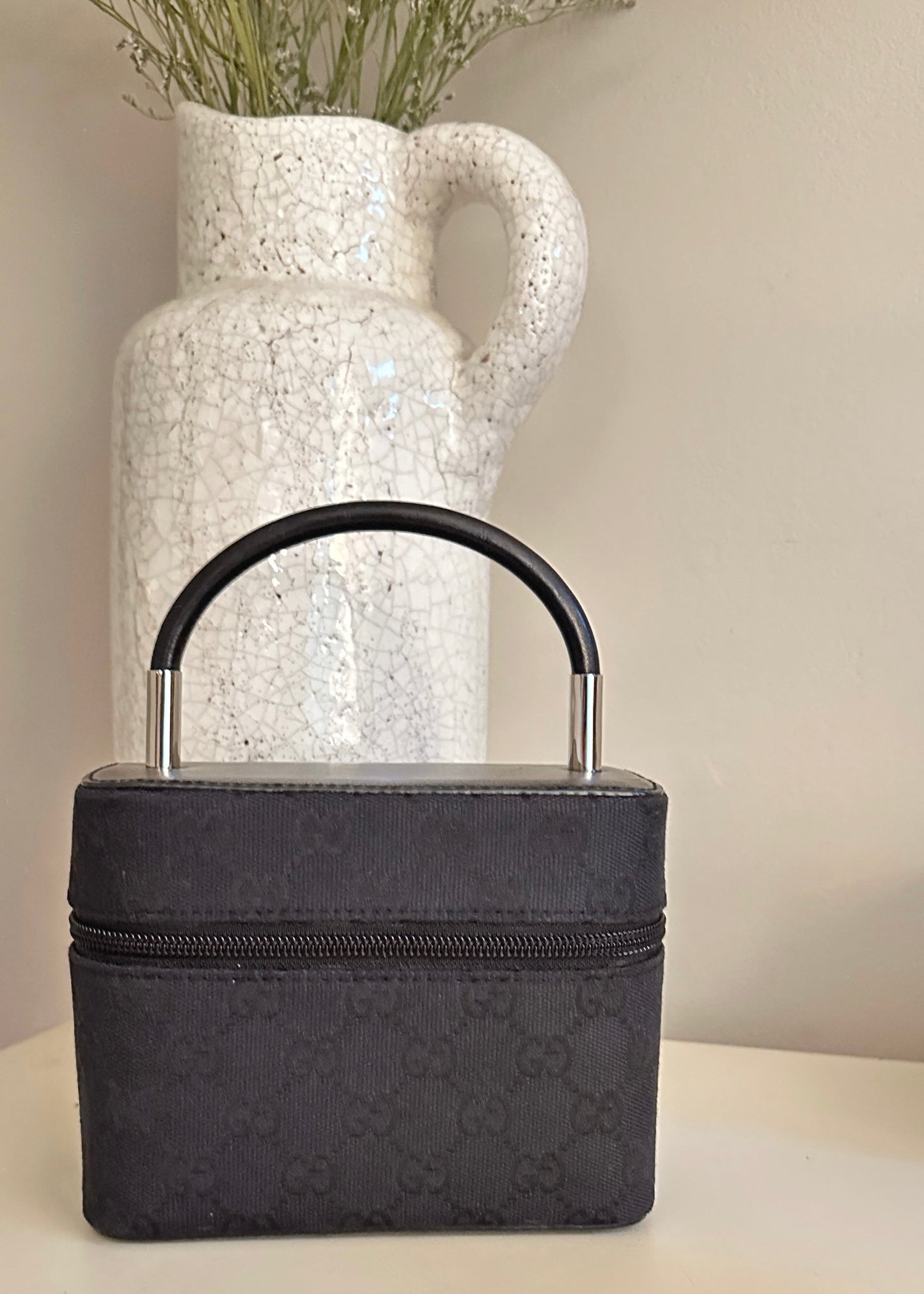 Gucci Monogram Black Vanity Bag