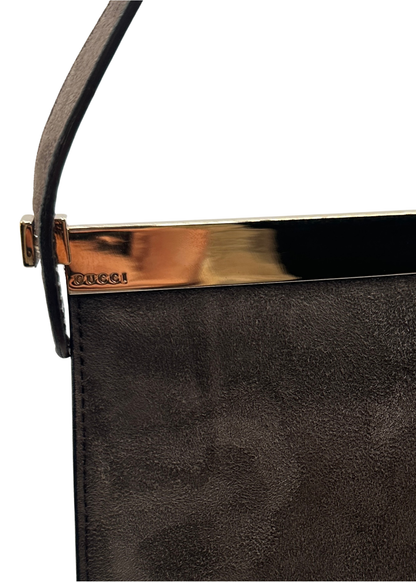 GUCCI SUEDE FLAP BAG