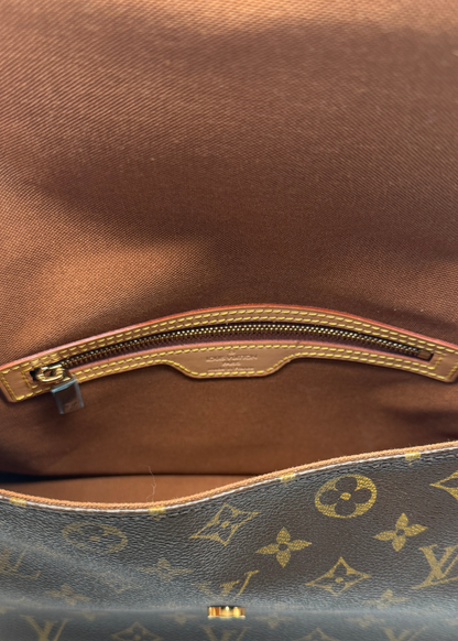 Vintage Louis Vuitton Mini Looping handbag interior brown canvas