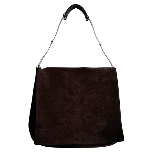 GUCCI SUEDE HORSEBIT SHOULDER BAG