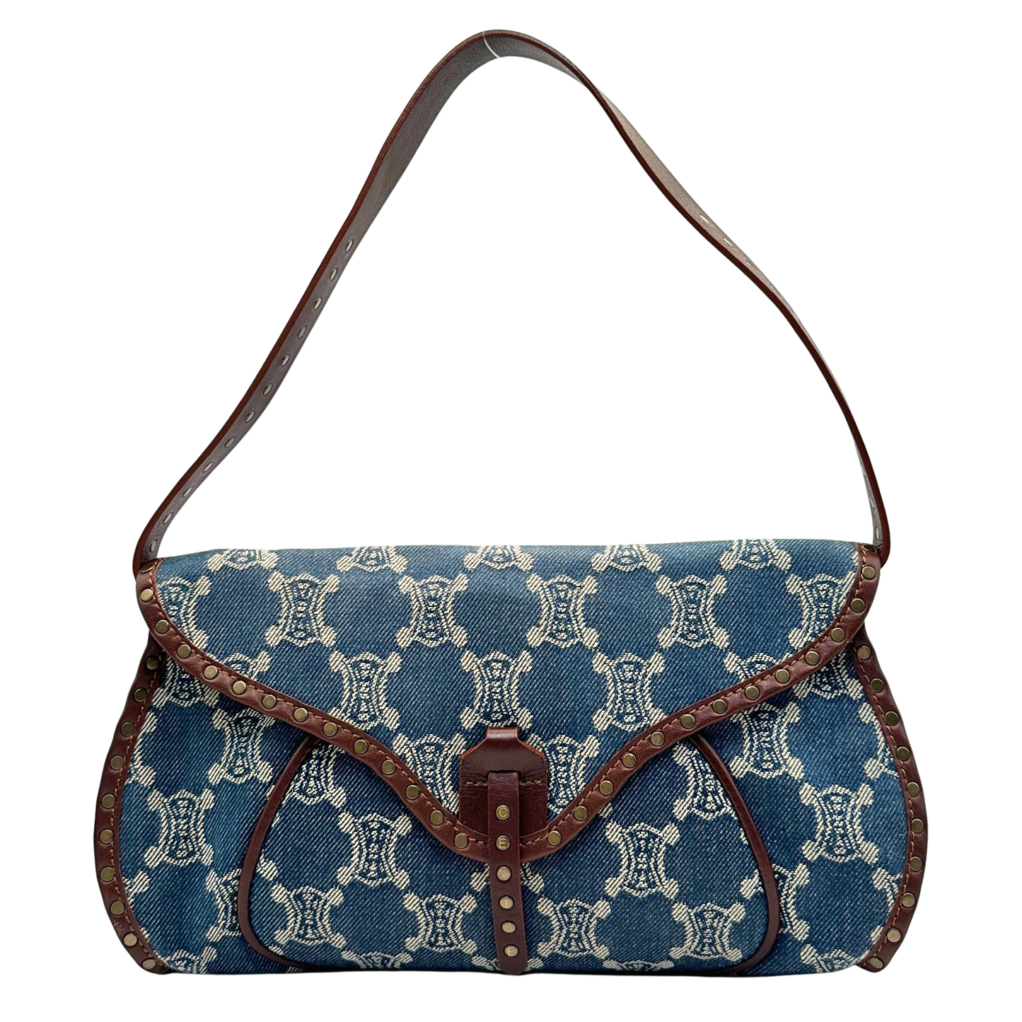 CELINE DENIM TRIOMPHE SHOULDER BAG
