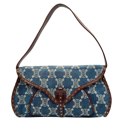 CELINE DENIM TRIOMPHE SHOULDER BAG