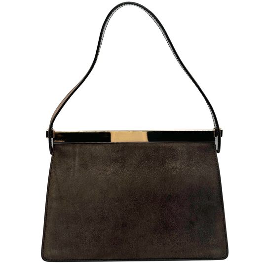 GUCCI SUEDE FLAP BAG