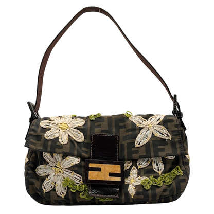 FENDI ZUCCA FLOWER BAGUETTE
