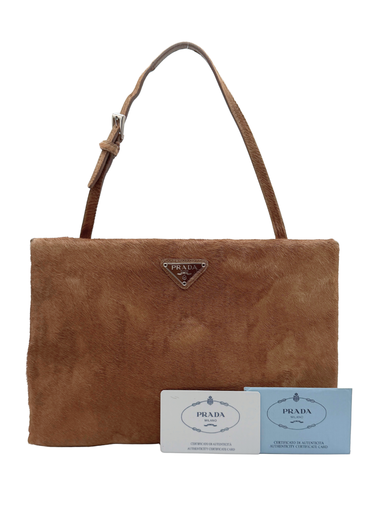 PRADA PONYHAIR SHOULDER BAG & CLUTCH